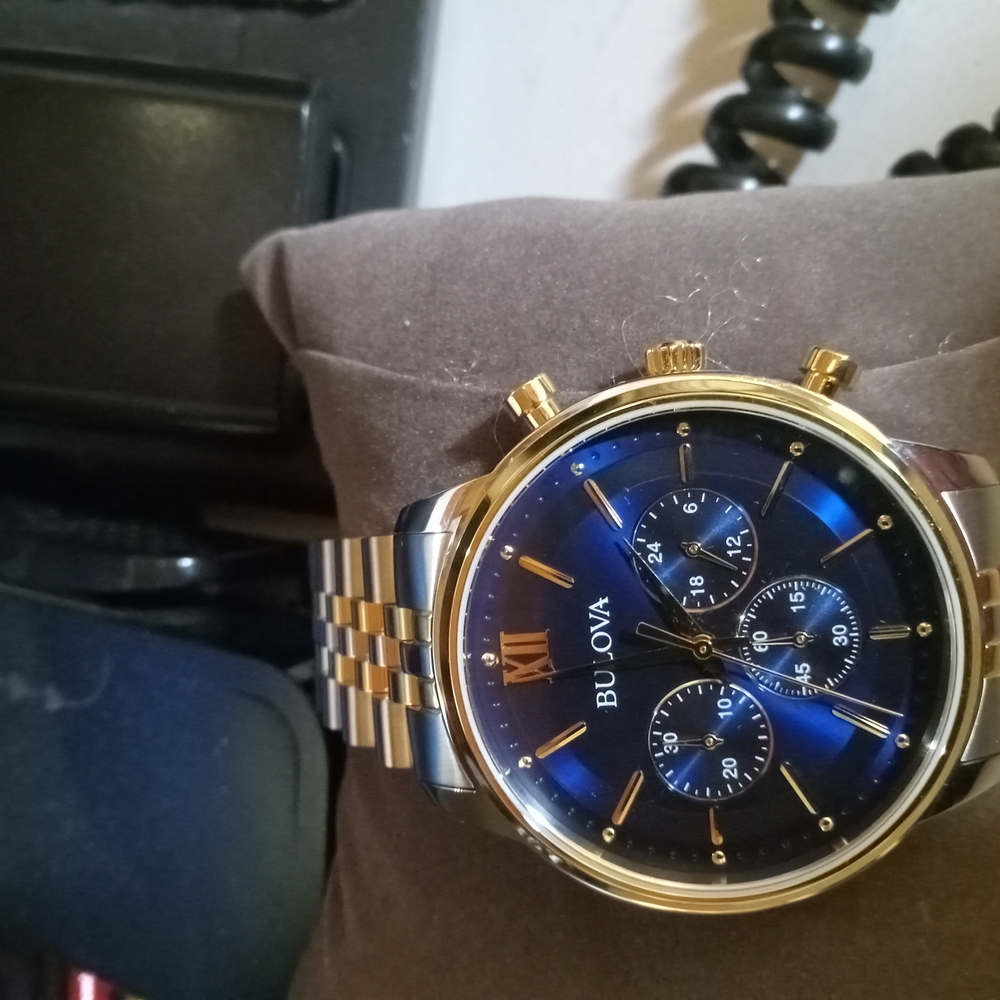 Bulova Blue and Gold Bag